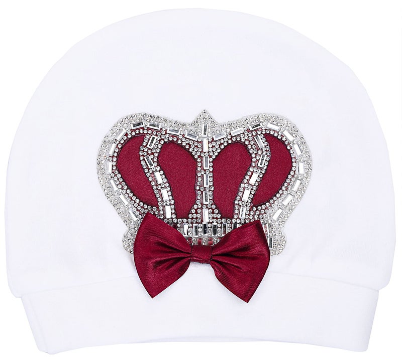 Lilax Baby Boy Newborn Crown Jewels Layette 3 Piece Gift Set 0-3 Months Burgundy - Image 5